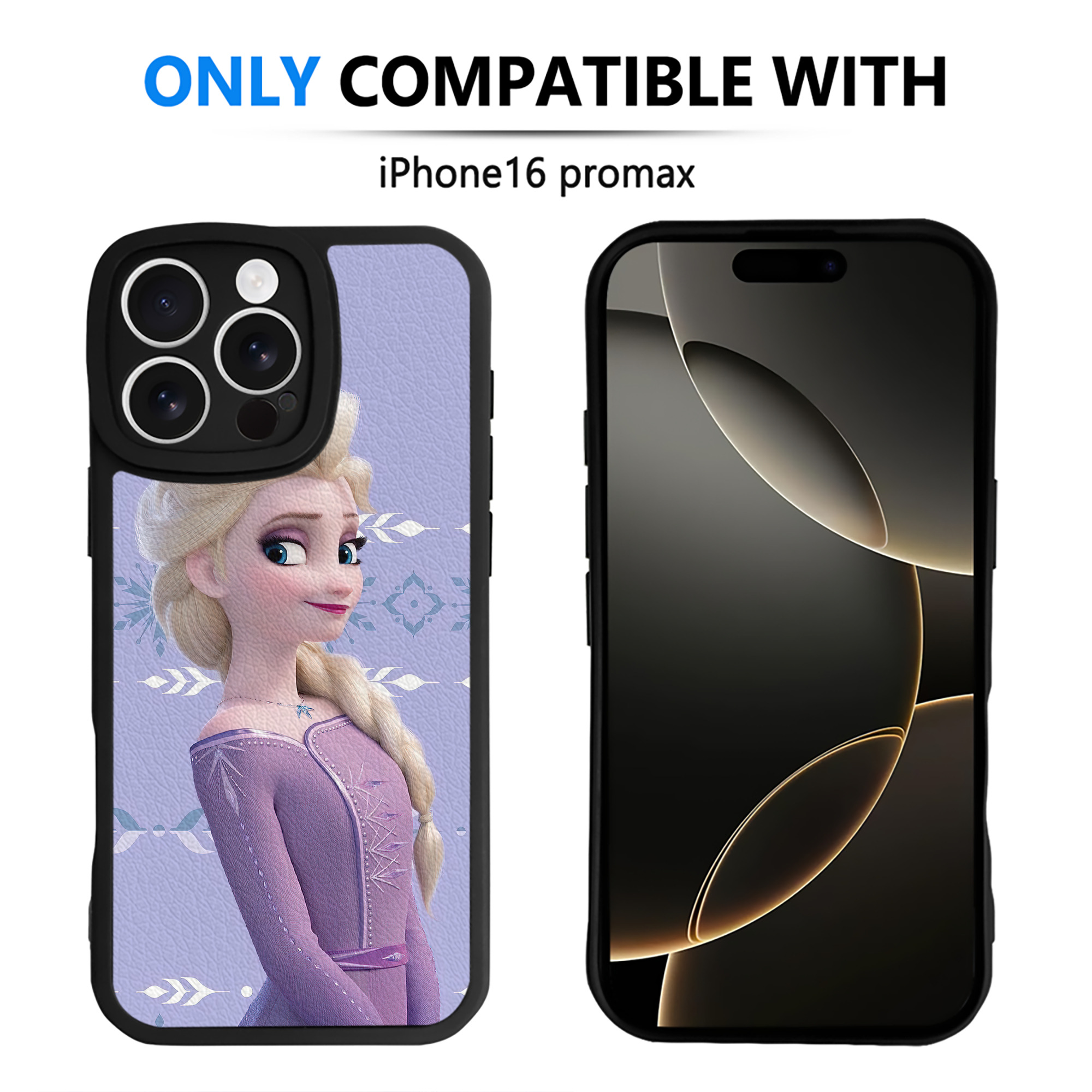 （画像用） アナと雪の女王 アンナ エルサ Frozen Anna Elsa 【iPhone 16シリーズ対応】シリコンスマホケース（レザー調） 材質：シリコン